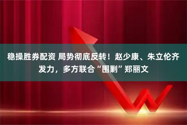 稳操胜券配资 局势彻底反转！赵少康、朱立伦齐发力，多方联合“围剿”郑丽文