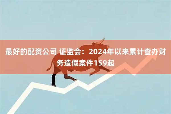 最好的配资公司 证监会：2024年以来累计查办财务造假案件159起