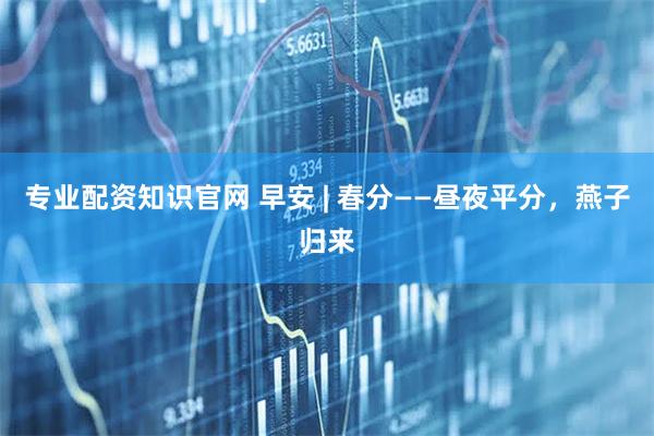 专业配资知识官网 早安 | 春分——昼夜平分，燕子归来